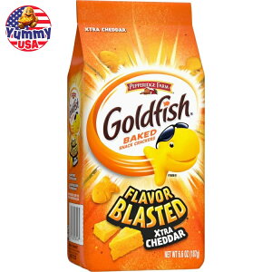 yő500~OFFN[|LzS[htBbV t[o[ uXebh GNXg `F_[ `[Y NbJ[ 187g Goldfish Flavor Blasted Xtra Cheddar Cheese Crackers, Baked Snack Crackers, 6.6 oz Bag {