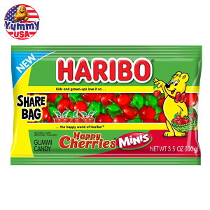 yő500~OFFN[|Lzn{[ nbs[`F[Y ~jO~ |bvt[c O~ 3.5IX VFATCY HARIBO Happy Cherries Mini Gummies Poppable Fruit Flavor Gummy Candy, 3.5oz, Share Size y