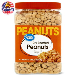 yő500~OFFN[|LzyAJEH}[gPBzO[go[ hC[XgV[\gs[ibc 978g Great Value Dry Roasted & Seasoned with Sea Salt Peanuts, 34.5 oz y񂹏iz