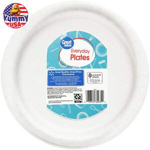 yő500~OFFN[|LzyAJEH}[gPBzO[go[ gĝĎM 10C` 50 Great Value Everyday Disposable Paper Plates, 25.4cm, 50 Count y񂹏iz