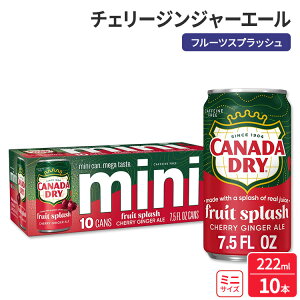 yő500~OFFN[|LzJi_hC t[cXvbV `F[WW[G[ \[_|bv 222ml ~j10{ Canada Dry Fruit Splash Cherry Ginger Ale Soda Pop, 7.5 fl oz, 10 Pack Mini Cans y