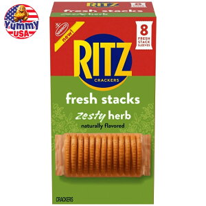 yő500~OFFN[|Lzbc tbVX^bNX [XeBn[uNbJ[ gxXibN 11.8IX 8pbN RITZ Fresh Stacks Zesty Herb Crackers, Travel Snacks, 11.8 oz (8 Multi Snack Packs) y