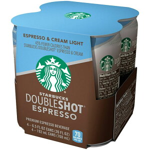 yő500~OFFN[|LzX^[obNX _uVbg GXvb\ GXvb\N[ Cg 192ml 4{ Starbucks Doubleshot Espresso, Espresso & Cream Light, 6.5 oz Cans, 4 Count y