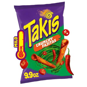 yő500~OFFN[|Lz^LX N`[ t@q[^ VFAO TCY t@q[^ [geB[`bvX 281g Takis Crunchy Fajitas 9.9 oz Sharing Size Bag, Fajita Rolled Tortilla Chips y