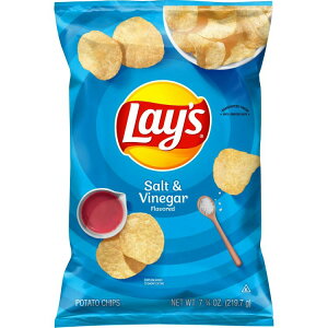 yő500~OFFN[|LzCY |eg`bvX \grlK[ XibN`bvX 219.7g Lay's Potato Chips Salt & Vinegar Snack Chips, 7.75 Ounce Bag Lays y񂹏iz
