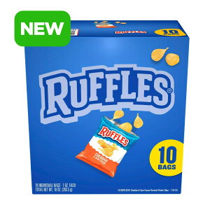 yő500~OFFN[|LzbtY `F_[T[N[XibN`bvX 28.3g 10 Ruffles Cheddar Sour Cream Flavor Snack Chips, 10 Count Multipack y񂹏iz