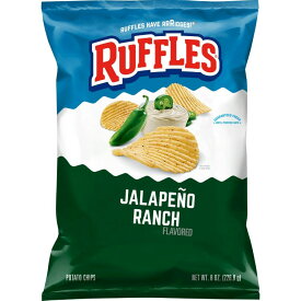 ラッフルズ ポテトチップス ハラペーニョランチ味 226.8g Ruffles Potato Chips Jalapeno Ranch Flavored 8.0 oz Bag 【お取り寄せ商品】【激辛・旨辛・甘辛特集】