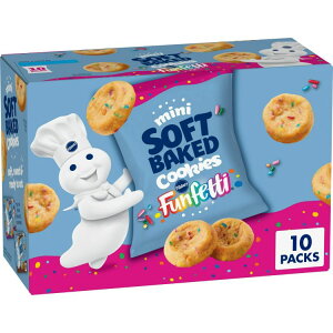 yő500~OFFN[|LzsYx[ ~j\tgxCNhNbL[ t@tFbeB XibNobO 10 Pillsbury Mini Soft Baked Cookies, Funfetti, Snack Bags, 10 ct y񂹏iz