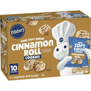 yő500~OFFN[|LzsYx[ ~j\tgxCNhNbL[ Vi[ XibNobO 10 Pillsbury Mini Soft Baked Cookies, Cinnamon Roll, Snack Bags, 10 ct y񂹏iz