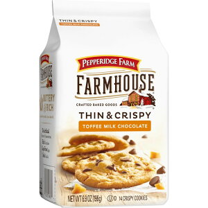 yő500~OFFN[|LzypbWt@[ t@[nEX VNXs[ gtB[~N`R[gNbL[ 196g Pepperidge Farm Farmhouse Thin & Crispy Toffee Milk Chocolate Cookies, 6.9 oz. Bag y