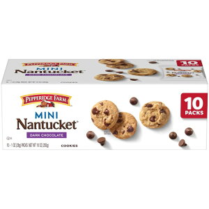 yő500~OFFN[|LzypbWt@[ i^Pbg ~j_[N`R[g`bvNbL 1pbN4×10 Pepperidge Farm Nantucket Mini Dark Chocolate Chip Cookies, 1 oz Snack Packs, 10 Pk y