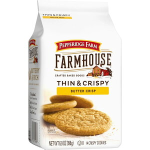 yő500~OFFN[|LzypbWt@[ t@[nEX VNXs[ o^[NXvNbL[ 14 196g Pepperidge Farm Farmhouse Thin & Crispy Butter Crisp Cookies, 6.9 oz Bag y񂹏