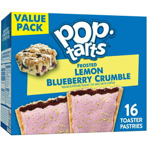 |bv^g |bv^[c tXebhu[x[Nu g[X^[yXg[ 768gi16j Pop-Tarts Frosted Lemon Blueberry Crumble Toaster Pastries, 27 oz (16 Count) y񂹏iz