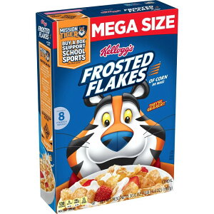 yő500~OFFN[|LzPbO tXebht[N VAKTCY IWi 867g Kellogg's Frosted Flakes Breakfast Cereal Mega Size, Original, 30.6oz Box (1 Box) y񂹏iz