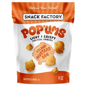 XibNt@Ng[ |bvY S[f}X^[h BBQ vbcFXibN 255g Snack Factory Pop'ums Golden Mustard BBQ Pretzel Snacks, 9 oz Bag y񂹏izyԋ߃N[|20%OFFz