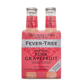 【最大500円OFFクーポン有】フィーバーツリー スパークリング ピンクグレープフルーツ カクテルミキサー 200ml×4本入り Fever-Tree Sparkling Pink Grapefruit Cocktail Mixers, 6.8 Fl Oz, 4 Count 【お取り寄せ商品】