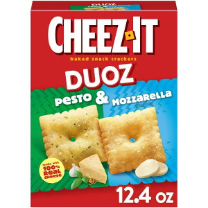 yő500~OFFN[|Lz`[YCbg DUOZ yXgbc@ xCNhXibNNbJ[ 351g Cheez-It DUOZ Pesto and Mozzarella Baked Snack Crackers, Lunch Snacks, 12.4 oz y񂹏iz