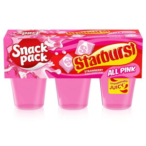 yő500~OFFN[|LzXibNpbN sN X^[o[Xg t[o[ W[V[WFJbv 92g 6 Snack Pack Pink STARBURST Flavored Juicy Gels Cups, 3.25 oz 6 Count y񂹏iz