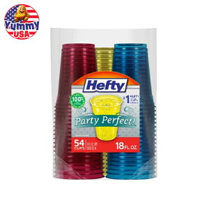 yő500~OFFN[|LzwteB p[eB[p[tFNgeBebh vX`bNJbv 532ml 54Jbv Hefty Party Perfect Tinted Plastic Cups, 18 oz, 54 Count y񂹏iz