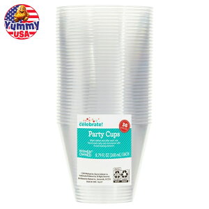 yő500~OFFN[|LzvX`bNp[eB[Jbv  260ml 36 Way To Celebrate Plastic Party Cups, Clear, 8.79 fl oz, 36 Count, by Way To Celebrate y񂹏iz