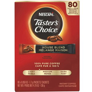�l�X�J�t�F �e�C�X�^�[�Y�`���C�X �~�f�B�A�����C�g���[�X�g �C���X�^���g�R�[�q�[ 80�� NESCAFE Taster's Choice Medium Light Roast Instant Coffee, 80 Packets �y�����񂹏��i�z