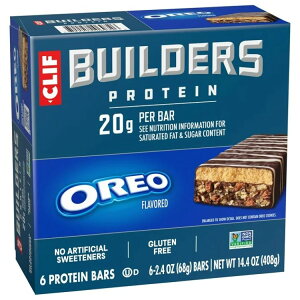 �N���t�r���_�[�Y �v���e�C���o�[ �I���I���� �A�����v���e�C�� 6�{�� CLIF BUILDERS Protein Bars OREO-Flavored, Plant Protein, Gluten Free Bar, 6ct �y�����񂹏��i�z