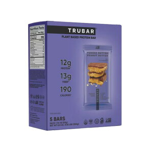 �yP10�{��19��18��-31���z�g�D���[�o�[ �t�@�W���[�i�b�^�[ �s�[�i�b�c�o�^�[ �v���e�C���o�[ 5�{�� TRUBAR Protein Bar, Fudger Nutter Peanut Butter, Plant Based Protein �y�����񂹏��i�z