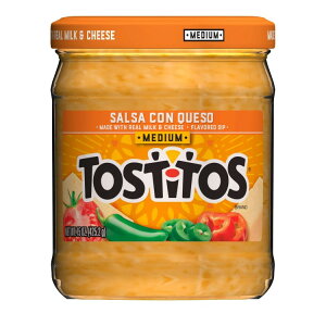 yő500~OFFN[|LzgXeBgX TT ~fBA TT R P\ Xvbh 425.2g Tostitos Salsa Medium Salsa Con Queso Spread, 15 Ounce Jar y񂹏iz