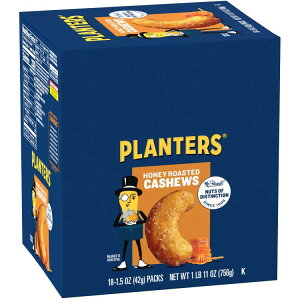 �v�����^�[�Y �n�j�[���[�X�g�z�[���J�V���[�i�b�c 18�ܓ��� PLANTERS Honey Roasted Whole Cashews 1.5 oz Tube Pack of 18 �y�����񂹏��i�z