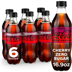 �R�J�E�R�[�� �[���V���K�[ �`�F���[�_�C�G�b�g�\�[�_ �\�t�g�h�����N 500ml 6�{�p�b�N Coca-Cola Zero Sugar Cherry Diet Soda Soft Drink, 16.9 fl oz, 6 Pack �y�����񂹏��i�z