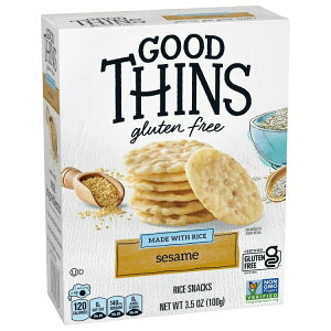 �O�b�h�V���Y �Z�T�~���C�X�X�i�b�N �O���e���t���[�N���b�J�[ 100g GOOD THINS Sesame Rice Snacks Gluten Free Crackers 3.5 oz �y�����񂹏��i�z