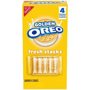 �I���I �t���b�V���X�^�b�N�X �S�[���f���T���h�C�b�`�N�b�L�[ 4�ܓ��� OREO Fresh Stacks Golden Sandwich Cookies 8.05 oz 4 Multi Snack Packs �y�����񂹏��i�z