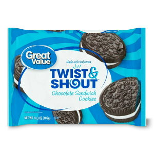 yő500~OFFN[|LzO[go[ cCXgVEg `R[gThCb`NbL[ 405g Great Value Twist & Shout Chocolate Flavor Sandwich Cookies, 14.3 oz y񂹏iz