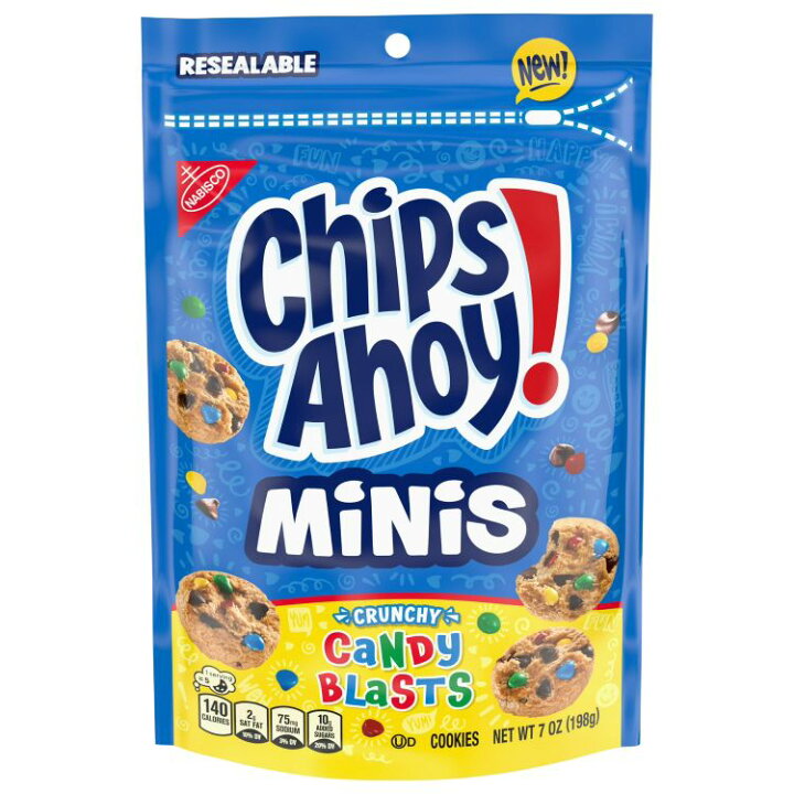 ナビスコ チップスアホイ ミニキャンディブラストクッキー 198g NABISCO CHIPS AHOY MINI CANDY BLASTS COOKIES 7 OZ お取り寄せ商品 アメリカお菓子のYummy USA