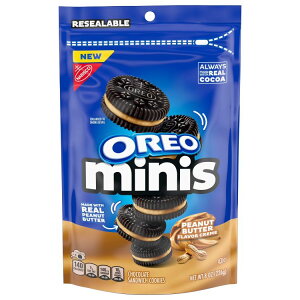 �I���I �~�j �s�[�i�b�c�o�^�[�N���[�� �`���R���[�g�T���h�N�b�L�[ 226g OREO Minis Peanut Butter Creme Chocolate Sandwich Cookies, 8 oz �y�����񂹏��i�z