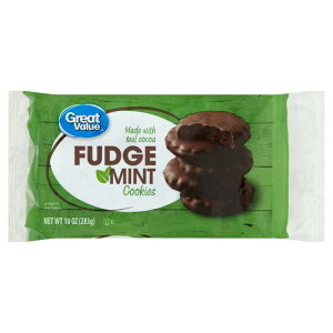 yő500~OFFN[|LzO[go[ t@bW~gNbL[ 283g Great Value Fudge Mint Cookies, 10 oz y񂹏iz