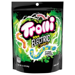 g[ T[GNgbNN[[ T[O~[ 349g ܓ Trolli Sour Electric Crawlers Gummy Candy, Sour Gummy Worms, 12.3 oz y񂹏iz