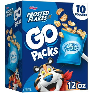 PbO tXebht[N S[pbN VALbYXibN`XibNIWi 34g×10ܓ Kellogg's Frosted Flakes Go Packs Cereal, Kids Snacks, Original, 12oz Box (10 Pouches) y񂹏