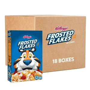 PbO tXebht[N HpVA b 340g 18 Kellogg's Frosted Flakes Breakfast Cereal, Fat Free, 12 oz 18 pack y񂹏iz
