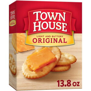 yő500~OFFN[|Lz^EnEX IWi NbJ[ 391g Town House Original Light and buttery Crackers, Party Snacks, 13.8 oz y񂹏iz