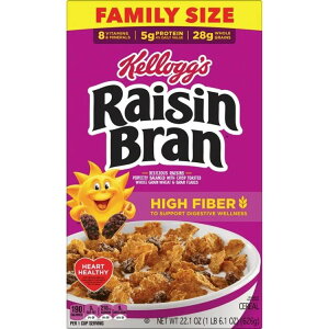 �P���b�O ���[�Y���u���� ���H�p�V���A�� ���@�� �S������ �t�@�~���[�T�C�Y 626g Kellogg�fs Raisin Bran Breakfast Cereal, High Fiber, 28g Whole Grain, Family Size, 22.1 oz �y�����񂹏��i�z