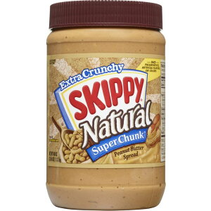 �X�L�b�s�[ �i�`������ �X�[�p�[�`�����N �s�[�i�b�c�o�^�[�X�v���b�h 1.13kg SKIPPY Natural SUPER CHUNK Peanut Butter Spread 40 oz Plastic Jar �y�����񂹏��i�z