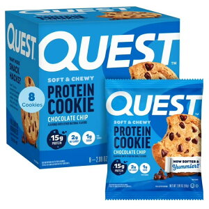 �N�G�X�g �\�t�g���`���[�C�[ �v���e�C���N�b�L�[ �`���R�`�b�v 8���� Quest Soft and Chewy Protein Cookie, Chocolate Chip Flavor �y�����񂹏��i�z