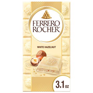 yő500~OFFN[|LztF VF v~A `R[go[ zCg`R[g w[[ibc 90g Ferrero Rocher Premium Chocolate Bar, White Chocolate Hazelnut, 3.1 oz y񂹏iz