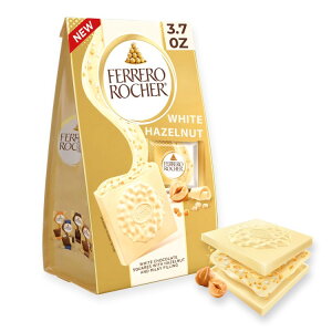 yő500~OFFN[|LztF VF v~A zCg w[[ibc `R[g XNGA 104g Ferrero Rocher Premium White Hazelnut chocolate squares 3.7 oz y񂹏iz