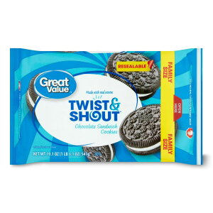 yő500~OFFN[|LzO[go[ cCXgVEg `R[gThCb`NbL[ 542g Great Value Twist & Shout Chocolate Sandwich Cookies, 19.1 oz y񂹏iz