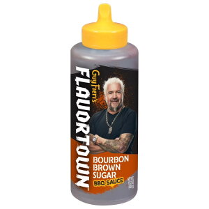 �t���[�o�[�^�E�� �o�[�{���u���E���V���K�[BBQ�\�[�X 430g Flavortown Bourbon Brown Sugar BBQ Sauce 15.2 oz �y�����񂹏��i�z