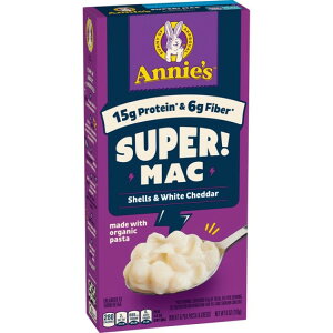 �A�j�[�Y �X�[�p�[�}�b�N �V�F�����z���C�g�`�F�_�[ 170g Annie's Super! Mac, Macaroni And Cheese, Shells and White Cheddar, 6 oz �y�����񂹏��i�z