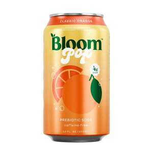 �u���[���j���[�g���V���� �|�b�v �v���o�C�I�e�B�N�X�\�[�_ �I�����W 355ml 1�{ Bloom Nutrition Pop Prebiotic Soda, Orange, 12 fl oz Can �y�����񂹏��i�z