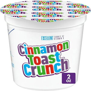 �V�i�����g�[�X�g�N�����` ���H�V���A���J�b�v �V���O���T�[�u�V���A�� 48g Cinnamon Toast Crunch Breakfast Cereal Cup, Single Serve Cereal, 2 oz �y�����񂹏��i�z